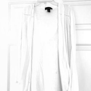 Light weight hooded open front sweater